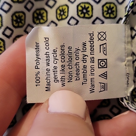 J CREW size 0 white with green & black print slinky tank top - Picture 5 of 5